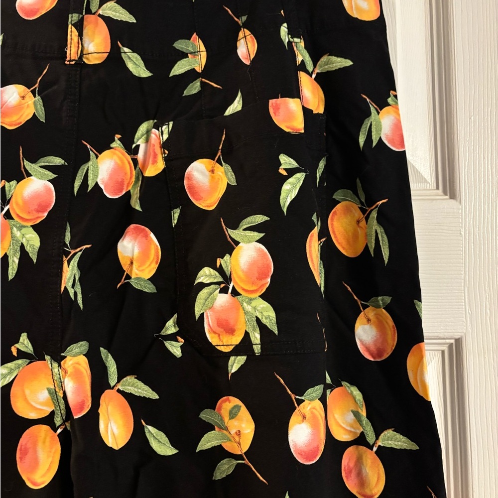 Maeve The Colette Cropped Wide Leg Pants || peach pattern || NWT || size 33 - Picture 6 of 8
